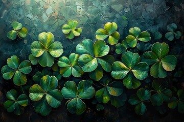 four leaf clover painting