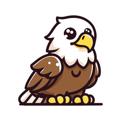 cute icon character hawk