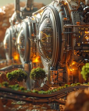 A beautiful landscape of a distant planet with a view of an alien city and a lot of greenery. The image is full of vibrant colors and intricate details.