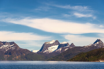  northern norway:nature sceneries on the road from Fauske to Narvik