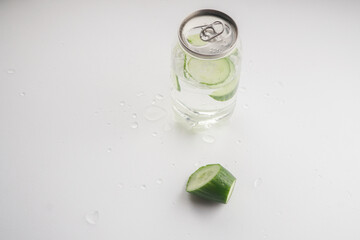 can of fresh refreshing summer drink.
