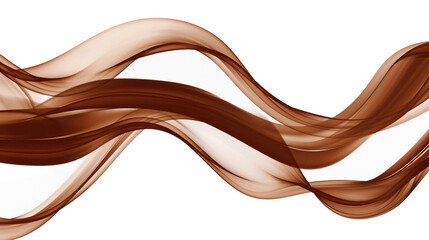 Espresso brown abstract wave illustration, clearly set against a white backdrop, HD quality.