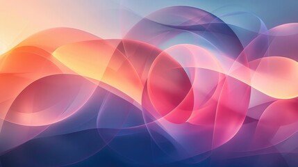 Colorful abstract shapes with a gradient background