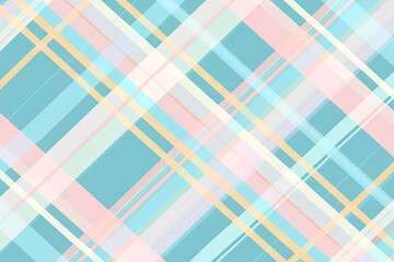 abstract pastel tartan plaid and stripe pattern with cute cotton candy color background