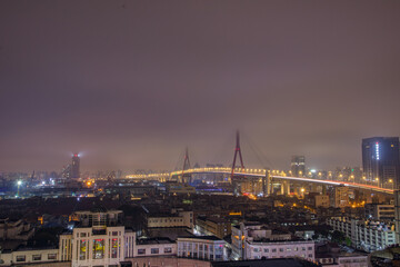 Naklejka premium Lujiazui, Pudong New Area, Shanghai-city scenery landmark building