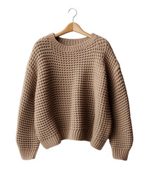 PNG Sweater sweatshirt brown coathanger.