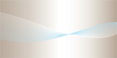 Abstract smooth wave on colorful background. Dynamic sound wave. Design element. Vector illustration. Wave with lines created using blend tool. Curved wavy line, smooth stripe.