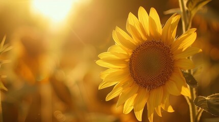 Obraz premium A sunflower in full bloom