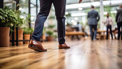 Stepping into Professionalism: Man Wearing Brown Shoes Embodies Business Elegance - Powered by Adobe