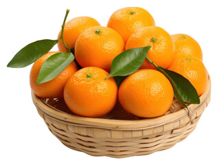 PNG Basket grapefruit tangerine plant.