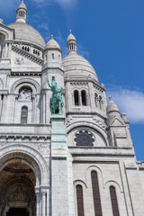 Fototapeta na wymiar The Sacré-Cœur is a basilica on top of Montmartre hill (Paris, France). The temple, dedicated to the Sacred Heart of Jesus. 