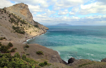 Crimea. Blue Bay is a picturesque bay near the village of Novy Svet.