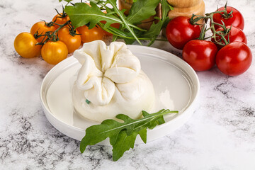 Creamy Italian traditional Burrata cheese