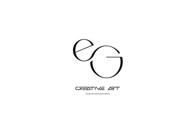 GE, EG, G, E abstract letters logo monogram