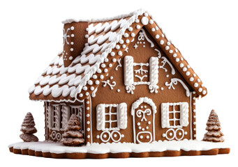 PNG Gingerbread house dessert cookie icing.