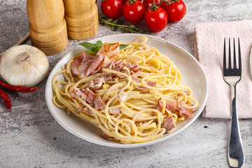Italian pasta spaghetti Carbonara