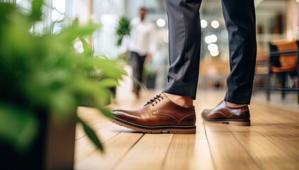Footwear of Distinction: Brown Shoes Symbolize Business Professionalis