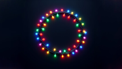 Colorful Circular Christmas Lights