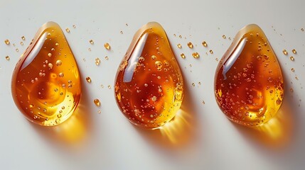 Golden Harmony: Three Viscous Droplets in Organic Arrangement