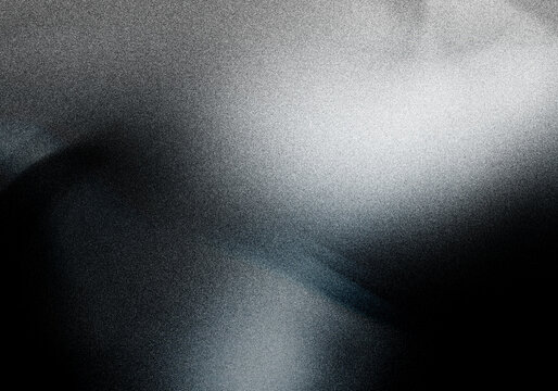 High contrast elegant black and white background with noise texture and abstract shapes