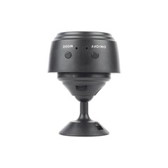 Mini wifi security camera on tripod isolated from background