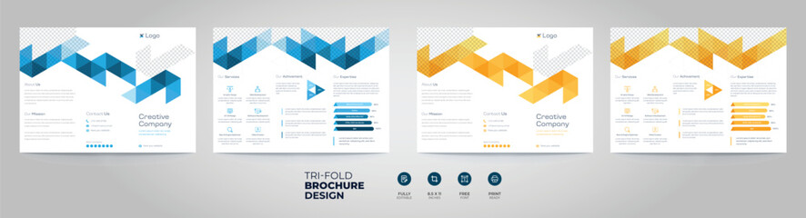 Corporate Business Tri-Fold Brochure Multipurpose Agency