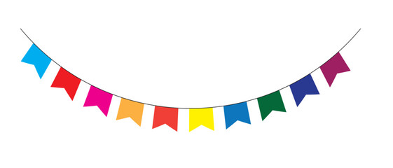 Cinco de Mayo paper flag card for celebration party on Mexico holiday. Cinco de Mayo banner with buntings  element. 