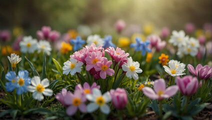 crocuses in the garden