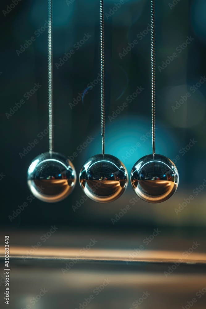 Aufkleber A group of spheres hanging from a string. Can be used as a decoration or for a science concept