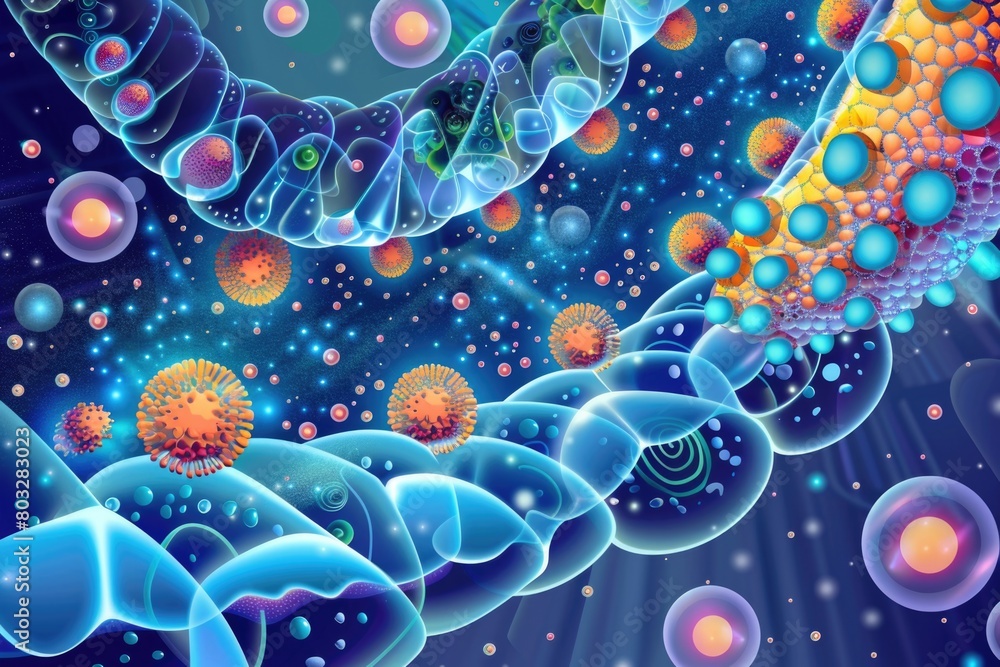 Aufkleber Computer generated image of a DNA structure. Suitable for scientific presentations