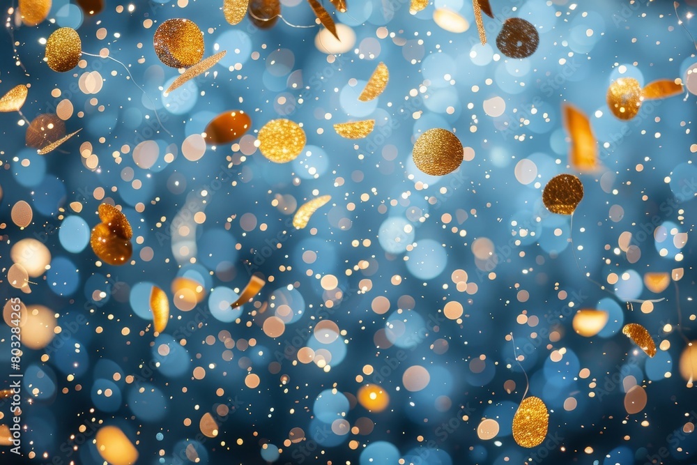 Poster colorful bokeh lights and dots creating a vibrant and dynamic background imagery