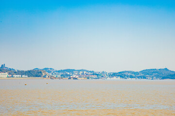 Dongtou District, Wenzhou City, Zhejiang Province - bays and islands against the blue sky