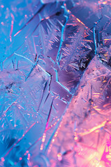 Texture of ice light refraction