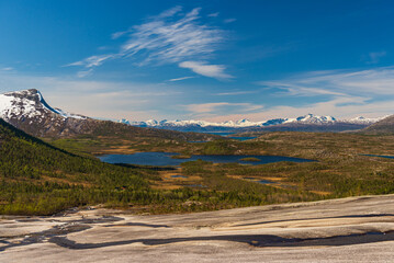  northern norway:nature sceneries on the road from Fauske to Narvik