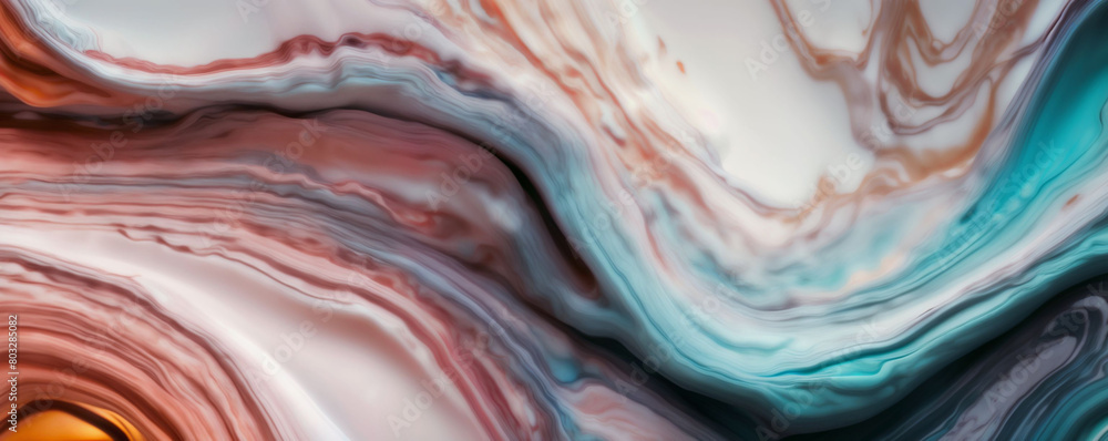 Poster marble ink abstract art background - generative ai