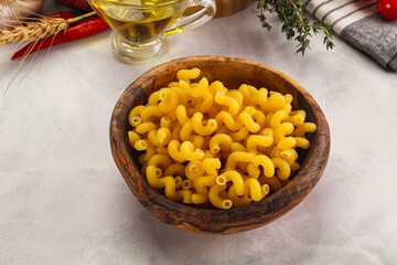 Italian cuisine - dry cellentani pasta
