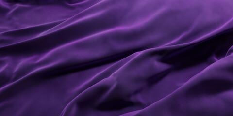 Close up of bed with purple sheets 3d render illustration