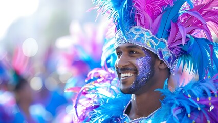 Vibrant male samba dancers at Rio de Janeiro carnival. Concept Rio Carnival, Samba Dancers, Vibrant...