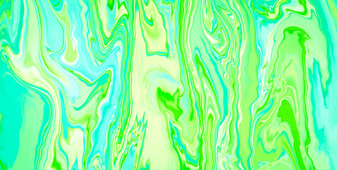 Artistic Exploration of Green Paint Strokes