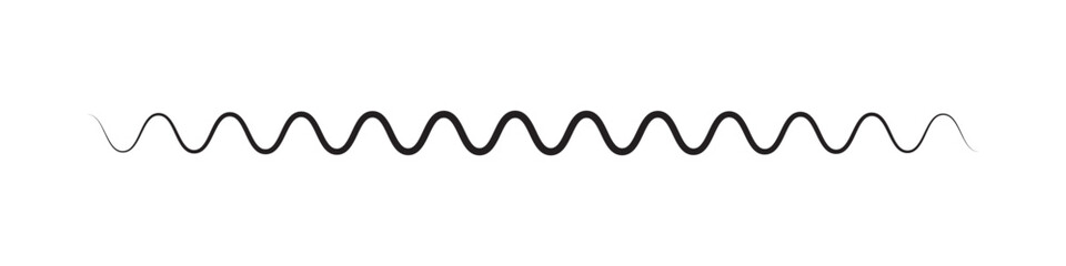zigzag line pattern on black. Wave line ,wavy pattern and squiggly horizontal curvy line. Abstract style zigzag line. Vector illustration.