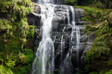 Fototapeta premium Waterfall located on Sun Link Sea mountain in Taiwan