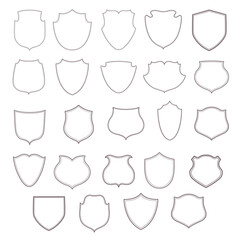 Vector Illustration of Crests. Set.