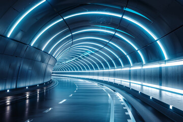 Modern highway tunnel underpass
