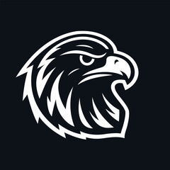 head of eagle vector illustration logo