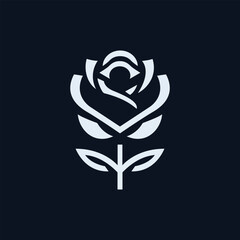 a vector image of a white flower