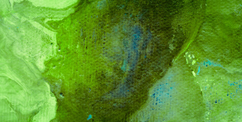 Artistic Exploration of Green Paint Strokes