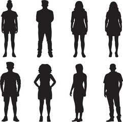 silhouettes of people