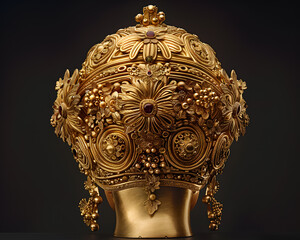 Exquisite craftsmanship, the crown jewels shine with brilliance, symbolizing nobility and luxury.