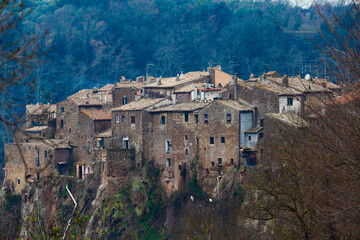 Immerse yourself in the captivating vistas of Calcata, an idyllic Italian hilltop settlement