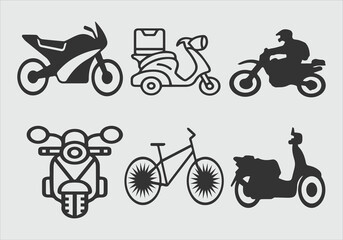 Obraz premium Bike icons vector illustrator 